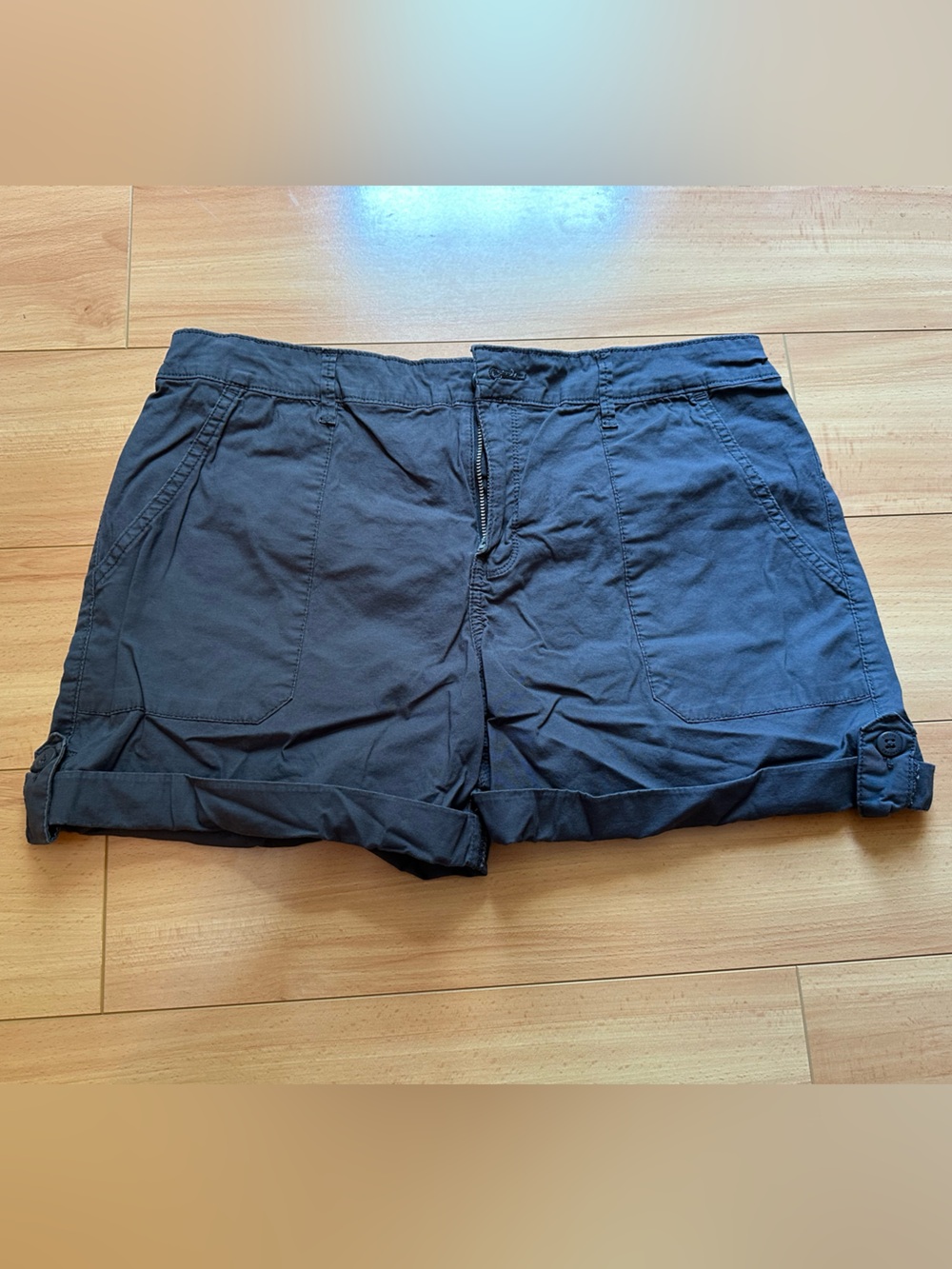 Sanctuary Gray Shorts Social standard slate cuffed 4 inch 7 inch inseam cotton